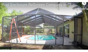 Pool cage rescreen in Lehigh Acres Florida by Solid Makers Aluminum Structures