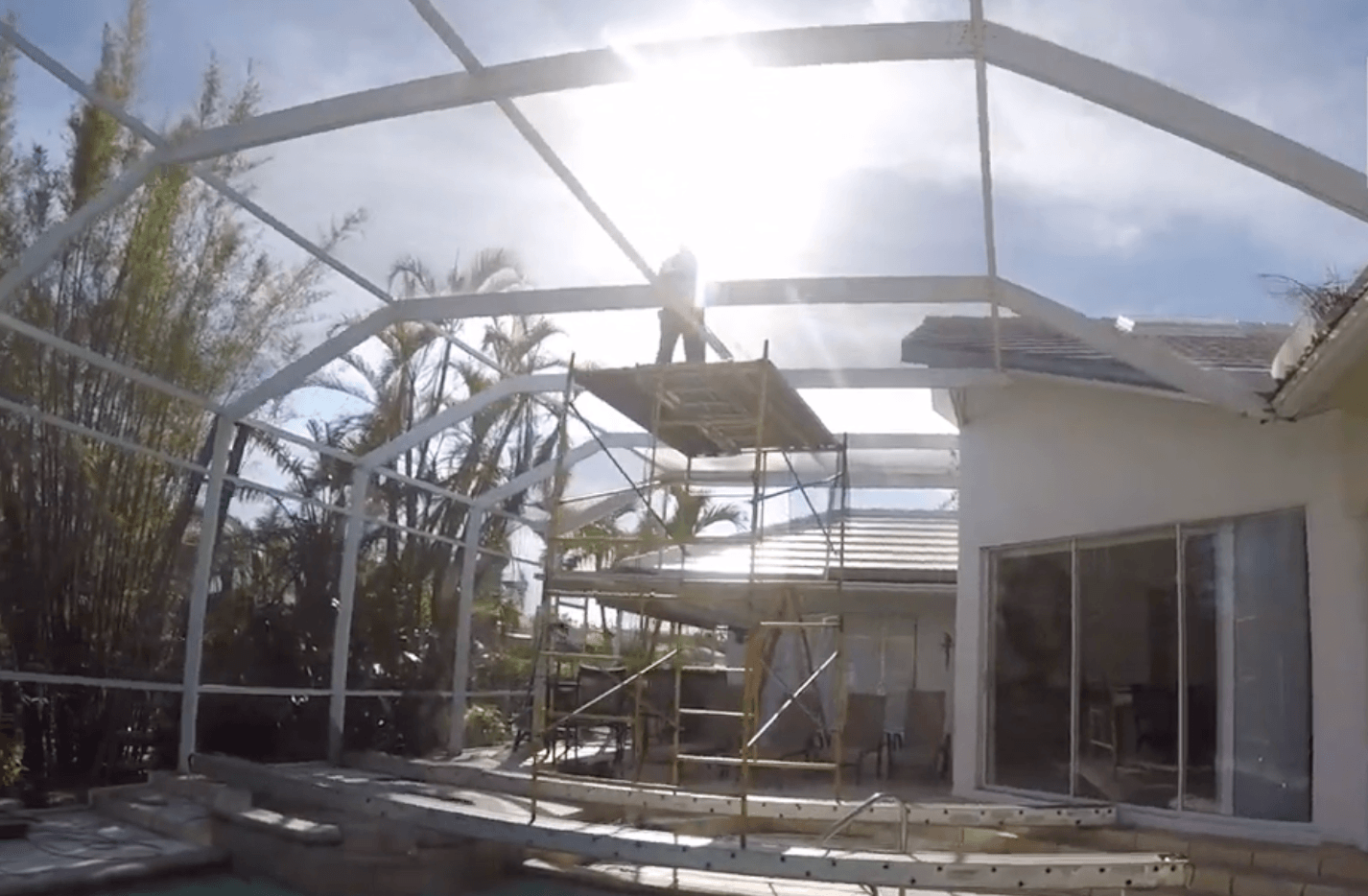 Screen repair in Cape Coral Florida by Solid Makers Aluminum Structures